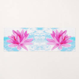 Tapete De Yoga Pintura de Flor de Lotus Rosa Pacífica