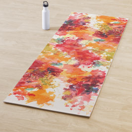 Tapete De Yoga Pintura Laranja abstrato Bright Flashy