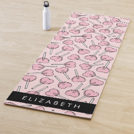 Tapete De Yoga Pirulitos Cor-de-Rosa, Pirulitos em Forma de Coraç