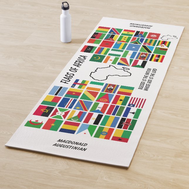Tapete De Yoga PISCÕES Personalizados de Branco da ÁFRICA (In Situ)