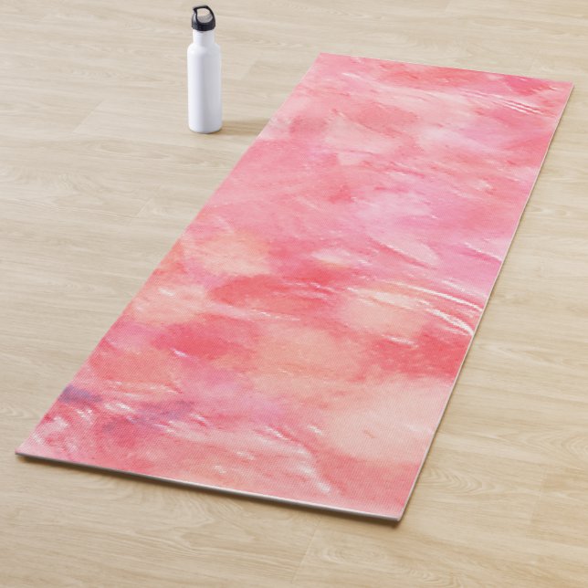 Tapete De Yoga Piso de Meditação Rosy Pink Abstrato Namaste (In Situ)