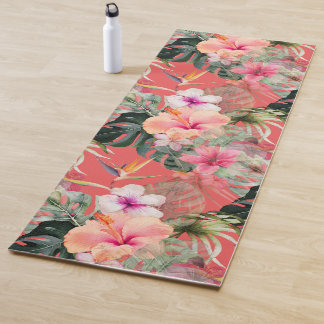 Tapete De Yoga PixDezines Paraíso Tropical Folhagem Floral