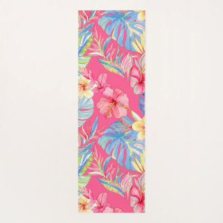 Tapete De Yoga PixDezines Vintage Lush H2 Havaí Folhagem Floral