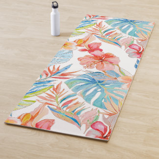 Tapete De Yoga PixDezines Vintage Lush H2 Havaí Folhagem Floral