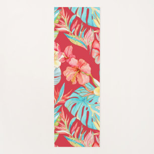 Tapete De Yoga PixDezines Vintage Lush H2 Havaí Folhagem Floral Y