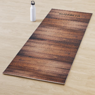 Tapete De Yoga Planilhas de Madeira Personalizadas