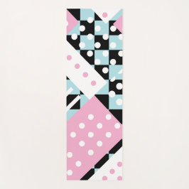 Tapete De Yoga Pó azul e rosa