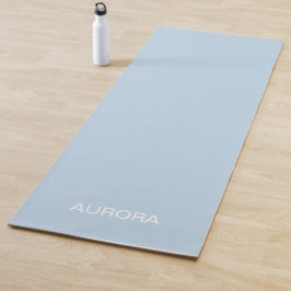 Tapete De Yoga Pó Elegante Nome Personalizado Azul Yoga Mat