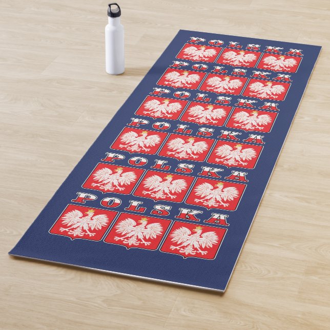 Tapete De Yoga Polska Eagle Flag Shields (In Situ)