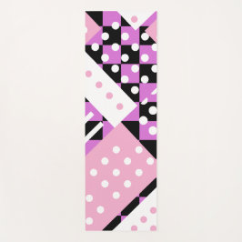 Tapete De Yoga Pontos de verificação roxos cor-de-rosa orquídeo