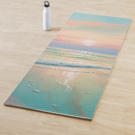 Tapete De Yoga Pôr do sol numa paisagem tranquila de praia