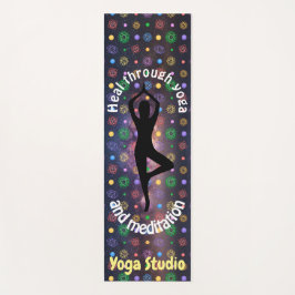 Tapete De Yoga pose de yoga chakra, via leitosa personalizável