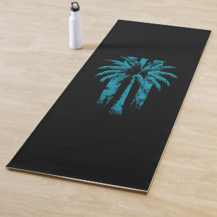 Tapete De Yoga Praia Havaiana Verão Férias Tropicais Palmeira
