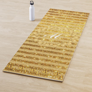 Tapete De Yoga Presente Dourada de Lúxia Monograma