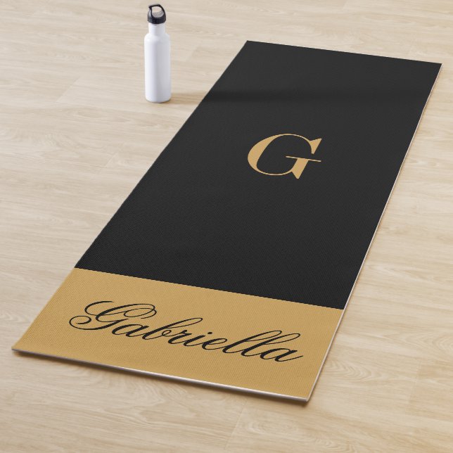 Tapete De Yoga Preto Dourado (In Situ)