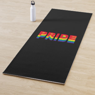 Tapete De Yoga Pride lgbt lgbtq gay arco-íris preto