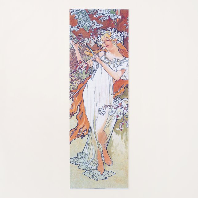 Tapete De Yoga Primavera (Quatro Assentos), Alphonse Mucha (Frente)