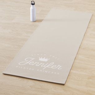 Tapete De Yoga Princesa Pilates Bege Treino Academia