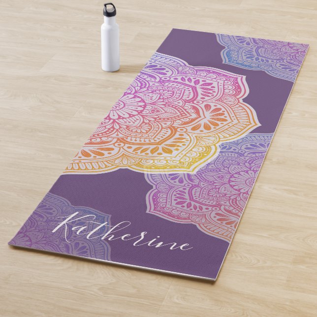 Tapete De Yoga Prism Flower Mandala Personalized Yoga Mat (In Situ)
