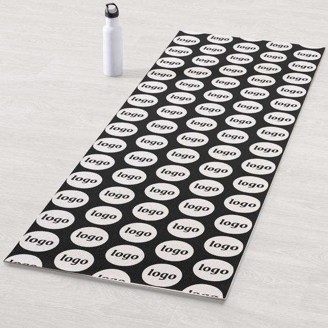 Tapete De Yoga Promocional para empresa padrão de logotipo simple (Simple logo pattern business branding promotional yoga mat)