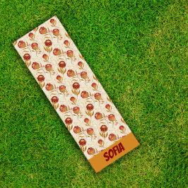 Tapete De Yoga Protea Fllower Desert Floral cor-de-rosa Nome do p