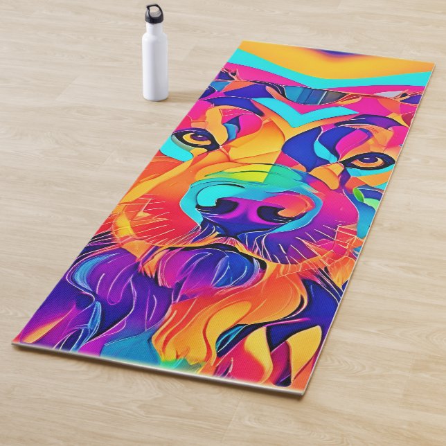 Tapete De Yoga Psychedelic Wolf Majestade (In Situ)
