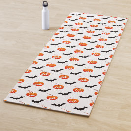 Tapete De Yoga Pumpkins e Morcegos, Truque ou Tratar, Boo