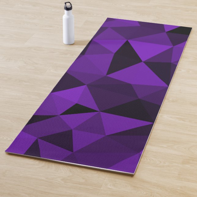 Tapete De Yoga Purple black geometric mesh pattern (In Situ)