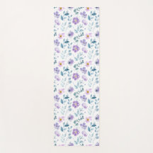 Purple Green Watercolor Wildflower