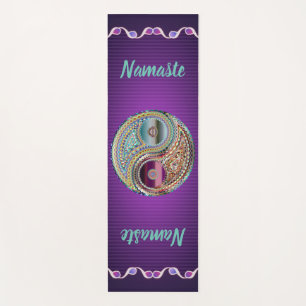 Tapete De Yoga Purple & Namaste Yin Yang Jewel Toned Yoga Mat