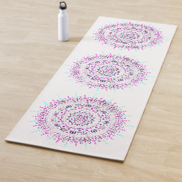 Tapete De Yoga Púrpura e Teal Dot Mandala Yoga Mat