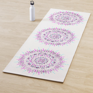 Tapete De Yoga Púrpura e Teal Dot Mandala Yoga Mat