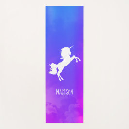 Tapete De Yoga Púrpura Personalizada Rainbow Unicórn