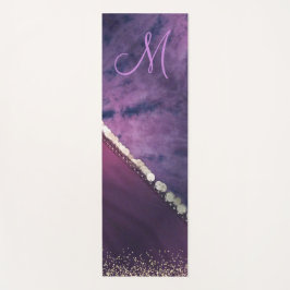 Tapete De Yoga Púrpura Tie Monograma Moedas