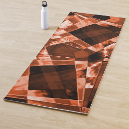Tapete De Yoga Quadrado e retângulos castanho avermelhado castanh