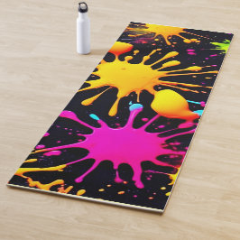 Tapete De Yoga Quebra de cor artística com pintura gota