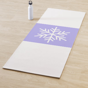Tapete De Yoga Quic Light Purple Center White Stripes Snowflake