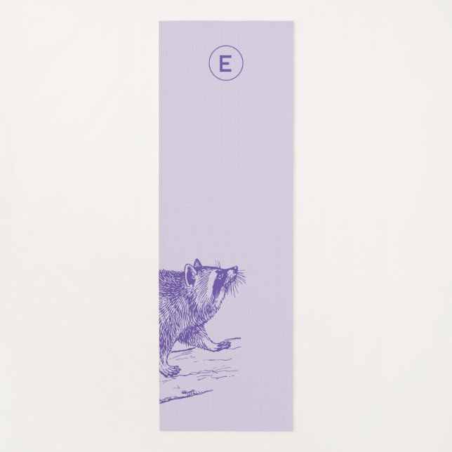 Tapete De Yoga Raccoon Purple Yoga Mat (Frente)