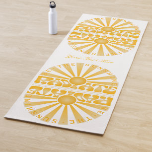Tapete De Yoga RADIATE Seja o espelho retroDourado do sunshine Vi