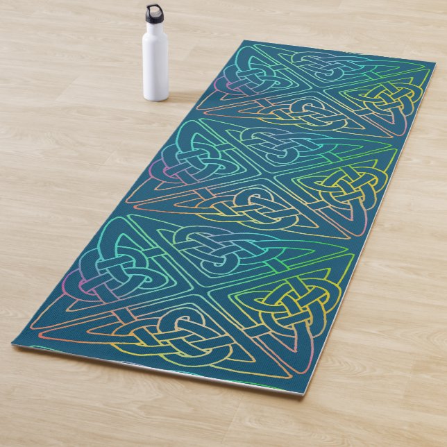 Tapete De Yoga Rainbow Celtic Knot Yoga Mat (In Situ)