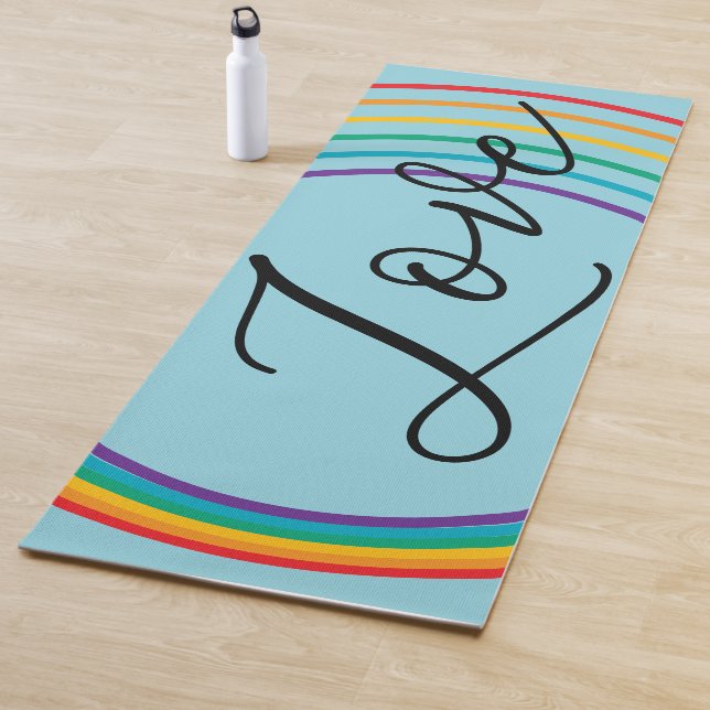 Tapete De Yoga Rainbow Love (In Situ)