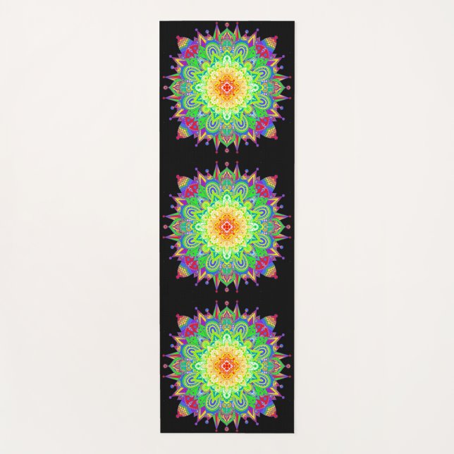 Tapete De Yoga Rainbow Mandala Yoga Mat (Frente)