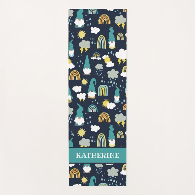 Tapete De Yoga Rainday Gnomos Rainbow Kids (Frente)