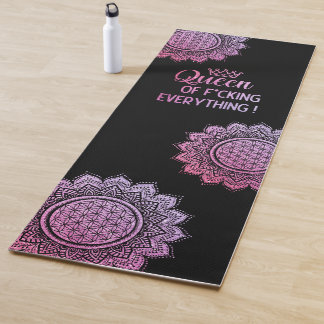 Tapete De Yoga Rainha de f* agarrando tudo o que brilha rosa mand