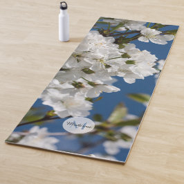 Tapete De Yoga Ramo de flores brancas de primavera
