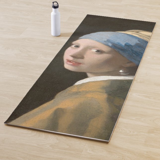Tapete De Yoga Rapariga com pérolas e Arte Vermeer (In Situ)