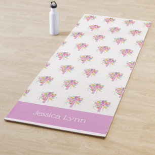Tapete De Yoga Raparigas Personalizadas Cruzadas de Cores-Cristã