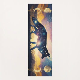 Tapete De Yoga Raposa Mágica Sob as Estrelas Yoga Mats