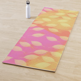 Tapete De Yoga Rapsódia em Amarelo, Terracotta e Violet Abstrato