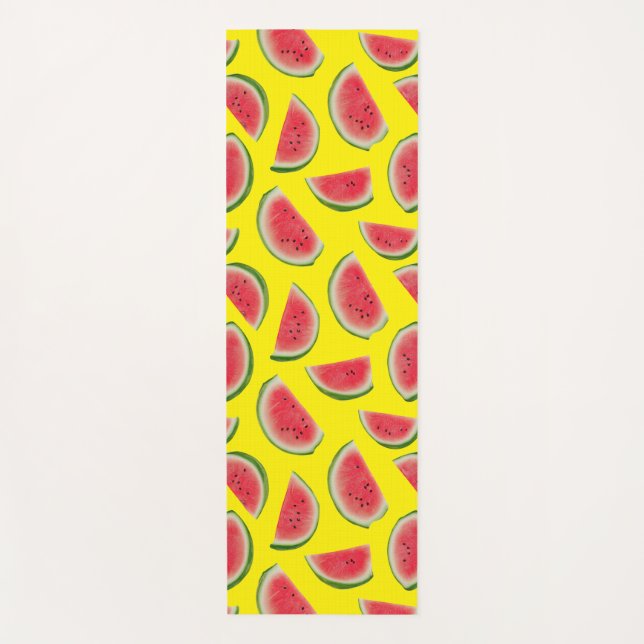 Tapete De Yoga Realistic Watermelon Slice Pattern Design (Frente)